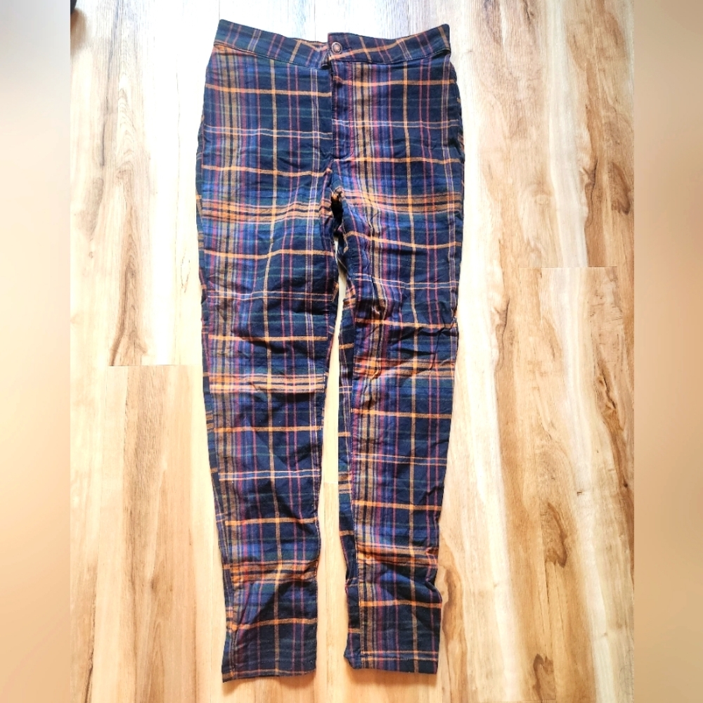 NWOT Free People We The Free Legging Pants in Check (Sz 28)